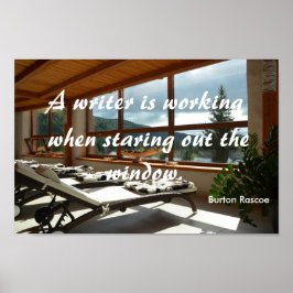 ライターが働いている…バートンラスコー引用文 ポスター