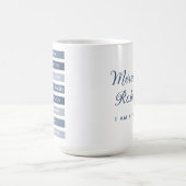 ライターのための青い詩の色合パーソナライズされたい コーヒーマグカップ (中央)