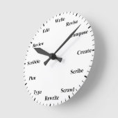 ライターの時計 – 常に壁の時計書に時間 ラウンド壁時計 (傾斜)