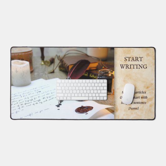 ライターまたはブロガーの感動的引用文 デスクマット (キーボード&マウス)