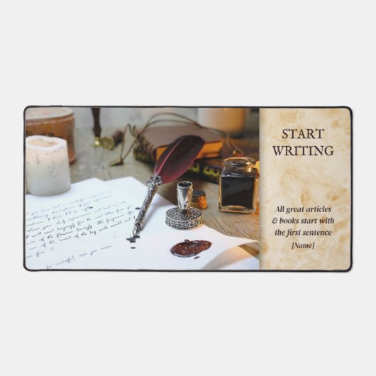 ライターまたはブロガーの感動的引用文 デスクマット (正面)
