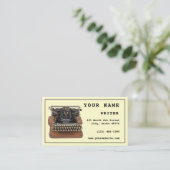 ライターアンティークタイプライターテンプレート 名刺 (スタンド正面)