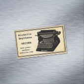 ライターアンティークタイプライター名とWebサイト マグネット名刺 (インサイチュ)