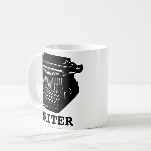 ライターアンティークタイプライター コーヒーマグカップ (正面左)