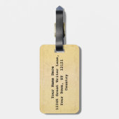 ライターアンティークタイプライター ラゲッジタグ (裏面縦)