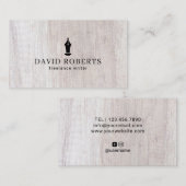 ライターエディター作家ペンNibロゴClasy Wood 名刺 (正面/裏面)