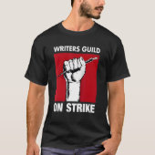ライターギルド・オブ・アメリカOn StrikeアンチAI Chatbot Tシャツ (正面)