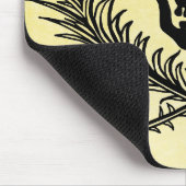 ライタースカルとクロスボーンズのクイル マウスパッド (コーナー)