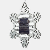 ライターズタイプライター スノーフレークピューターオーナメント (右)