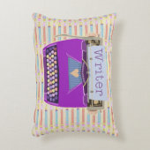 ライタータイプライターかわいいレトロモダンパープル アクセントクッション (正面(垂直))