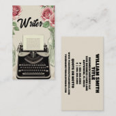 ライタータイプライターバラ 名刺 (正面/裏面)