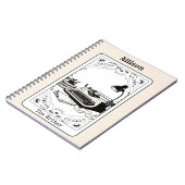 ライタータロットカードパーソナライズされた作家 ノートブック (左側)