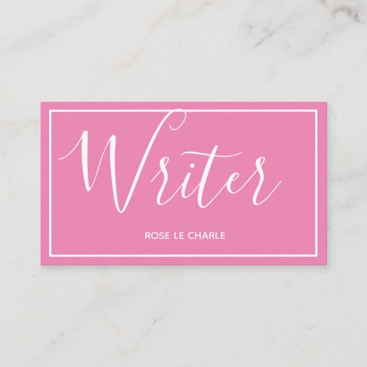 ライターピンクエレガント- 名刺 (正面)