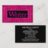 ライターピンク織り名刺 名刺 (正面/裏面)