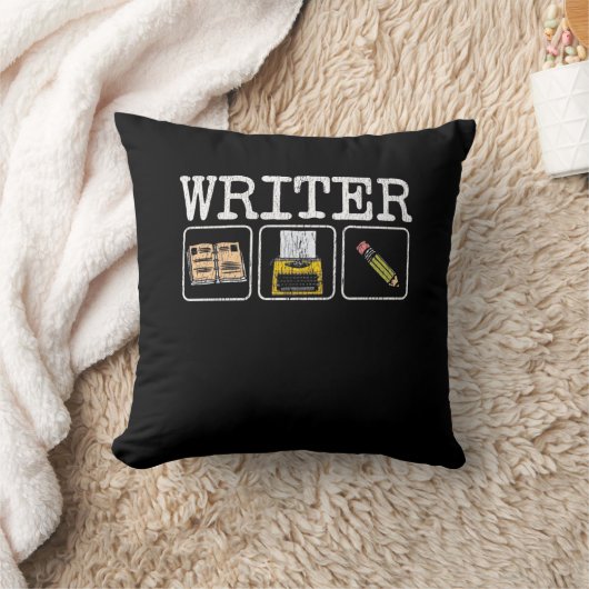 ライターブックタイプライター鉛筆作家文献 クッション (ブランケット)