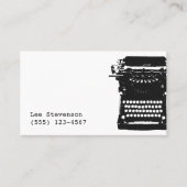 ライターブラックヴィンテージタイプライター 名刺 (正面)