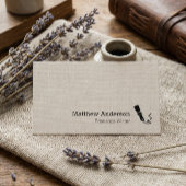 ライターペンのシンボル – シンプルリネンエレガントルック 名刺