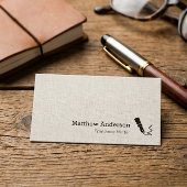 ライターペンのシンボル – シンプルリネンエレガントルック 名刺