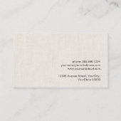 ライターペンのシンボル – シンプルリネンエレガントルック 名刺 (裏面)