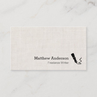 ライターペンのシンボル – シンプルリネンエレガントルック 名刺