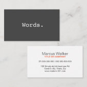 ライターモダンシンプルパブリッシャーエディタ 名刺 (正面/裏面)