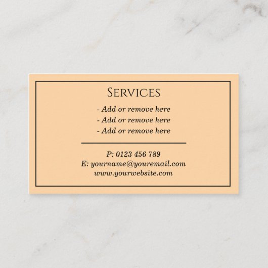 ライターモダンタイポグラフィクラシック名刺 名刺 (裏面)