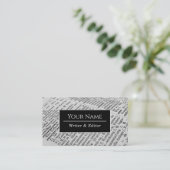 ライターモダンタイポグラフィクラシック名刺 名刺 (スタンド正面)