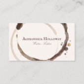 ライターユニークエディターコーヒーの汚れ 名刺 (正面)