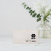 ライターリフェイクネンヴィンテージタイプライターシンプル 名刺 (スタンド正面)