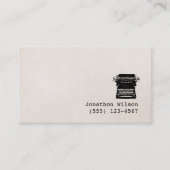 ライターリフェイクネンヴィンテージタイプライターシンプル 名刺 (正面)