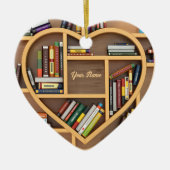 ライターリーダー本棚ブックラバーブックワーム セラミックオーナメント (正面)