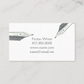 ライターヴィンテージシルバー万年筆ペンNibロゴ 名刺 (裏面)