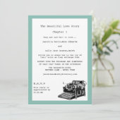 ライターヴィンテージタイプライターレズビ結婚アンズ 招待状 (スタンド正面)