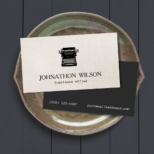 ライターヴィンテージタイプライター 名刺