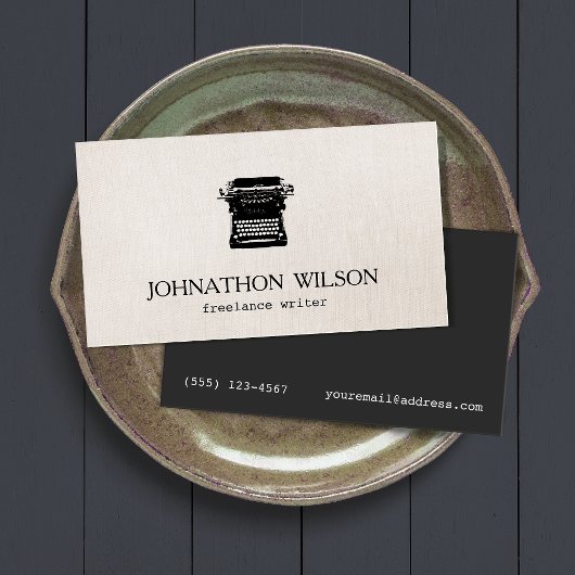 ライターヴィンテージタイプライター 名刺