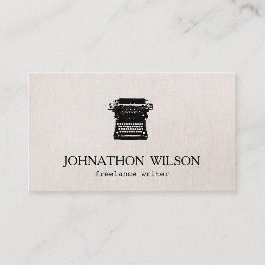 ライターヴィンテージタイプライター 名刺 (正面)