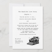 ライターヴィンテージタイプライ結婚ター 招待状 (正面)