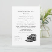 ライターヴィンテージタイプライ結婚ター 招待状 (スタンド正面)