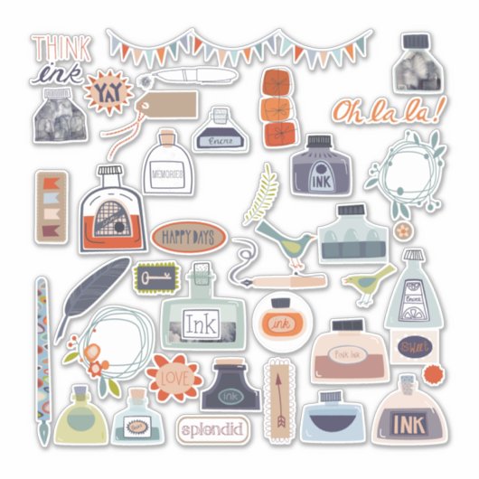 ライター作家の対応 シール (正面)