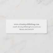 ライター作家イメージプロフェッショナル赤 スキニー名刺 (裏面)