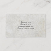 ライター作家エディタ白いディップペンブラウン紙 名刺 (裏面)