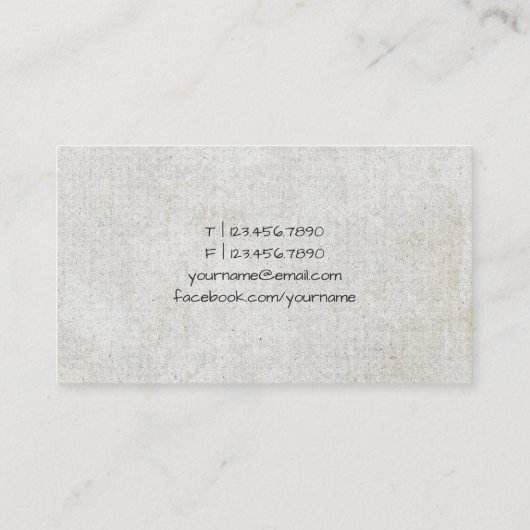 ライター作家エディタ白いディップペンブラウン紙 名刺 (裏面)