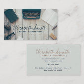 ライター作家クールヴィンテージタイプライタープロフェッショナル 名刺 (正面/裏面)