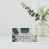 ライター作家クールヴィンテージタイプライタープロフェッショナル 名刺 (スタンド正面)