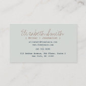 ライター作家クールヴィンテージタイプライタープロフェッショナル 名刺 (裏面)