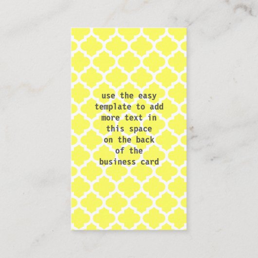 ライター作家タイプライモダンターグレーイエロー 名刺 (裏面)