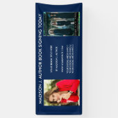 ライター作家ブックのフォトブルーまたはカラーの選択 横断幕 (縦)