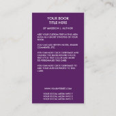 ライター作家ブックの表紙(紫または色を選択) 名刺 (裏面)