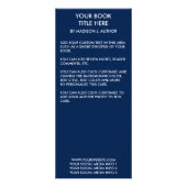 ライター作家ブックカバー青い大きなブックマークまたは ラックカード (裏面)