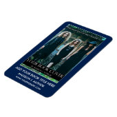 ライター作家ブックカバー青またはカラーの選択 マグネット (左側)